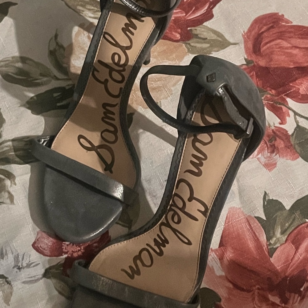 Sam Edelman Charcoal Heeled Sandals